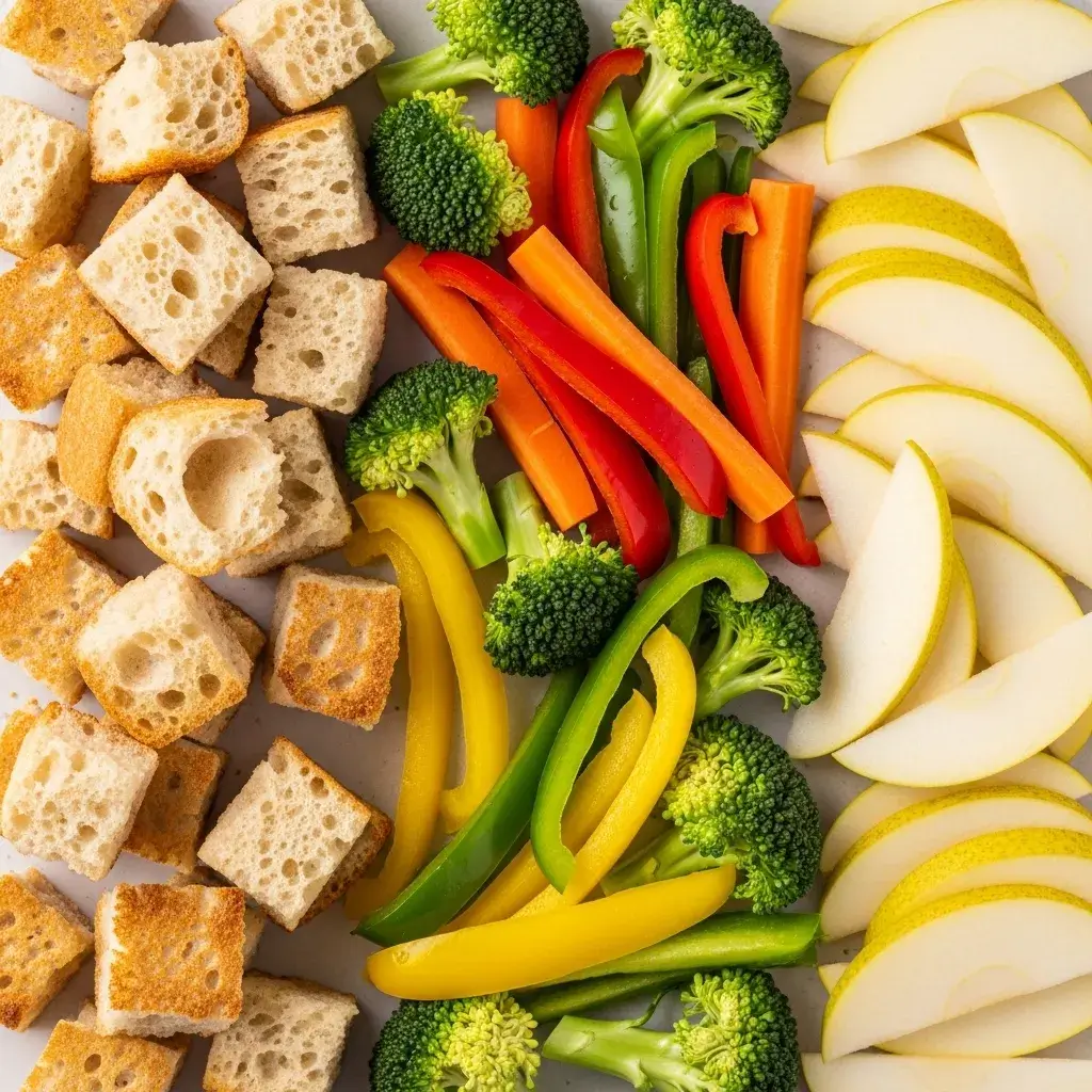 Cheese Fondue Dippers: The Ultimate Guide for Your Perfect Party Spread 8 variety-of-cheese-fondue-dippers-textures