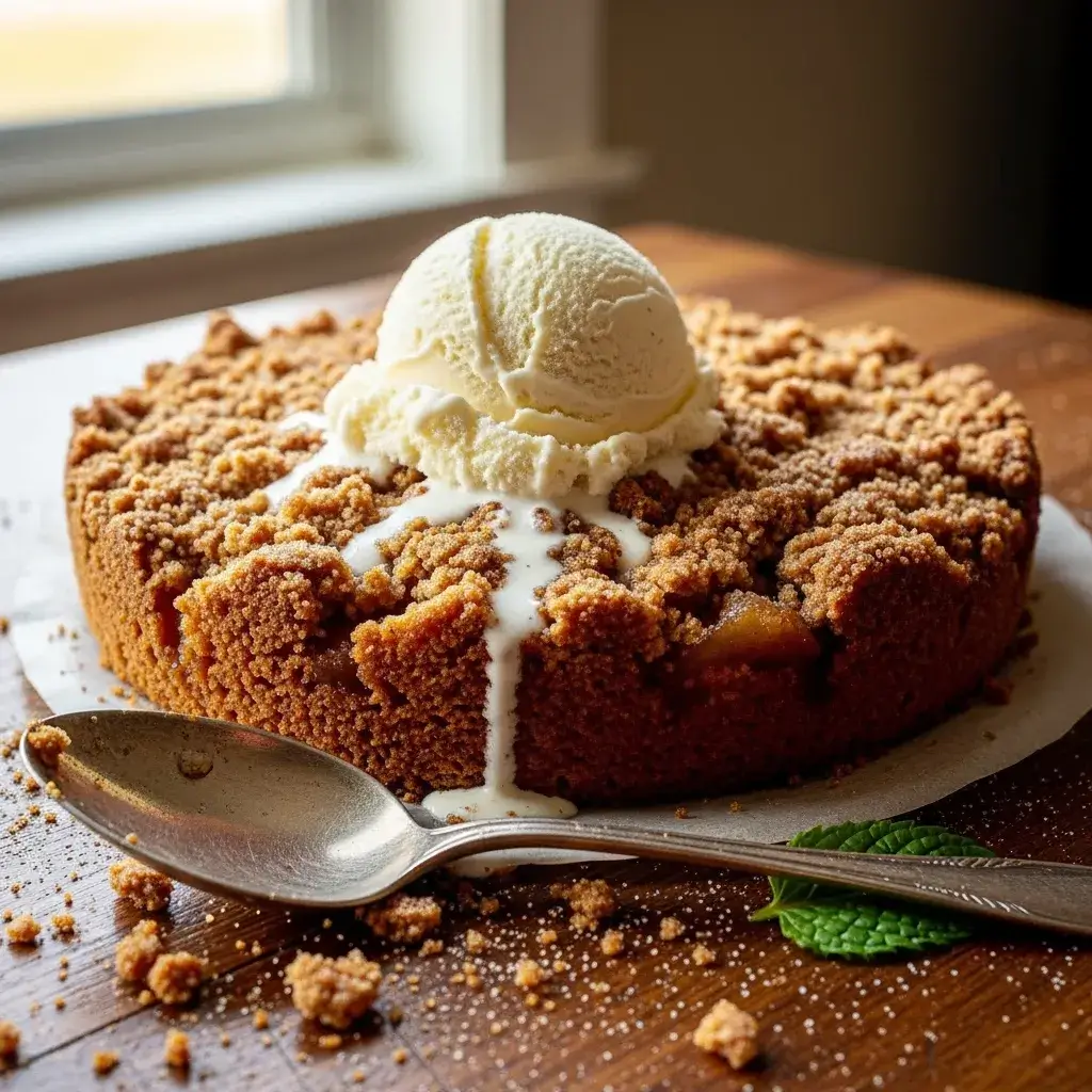 Air Fryer Blueberry Crisp: A 15-Minute Wonder 11 warm blueberry crisp with ice cream