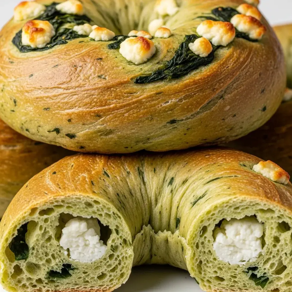 spinach and cottage cheese flagels