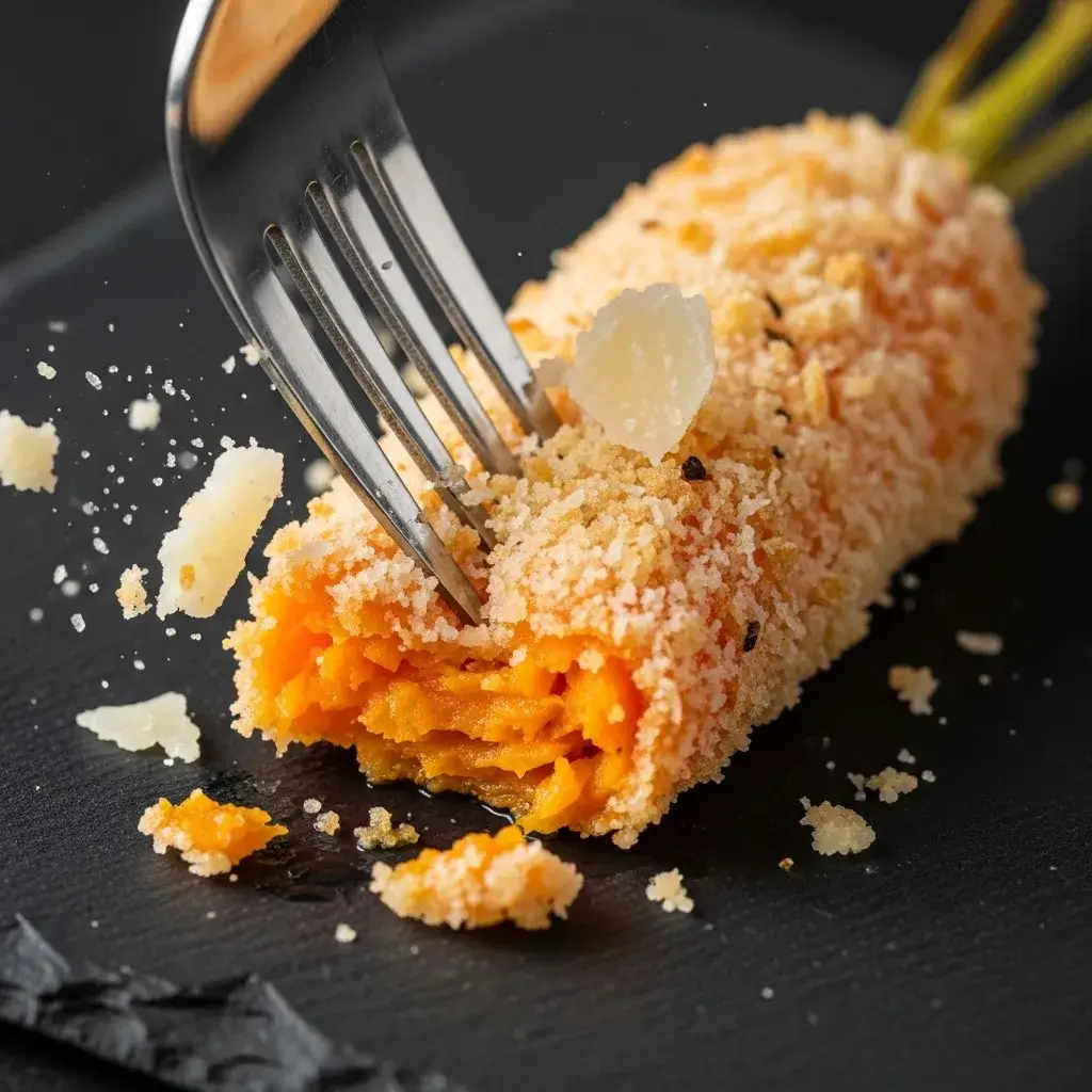 Parmesan Smashed Carrots 11 crispy parmesan smashed carrots close up