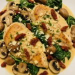 Tuscan Chicken with Mushrooms 6 tuscan chicken with mushrooms