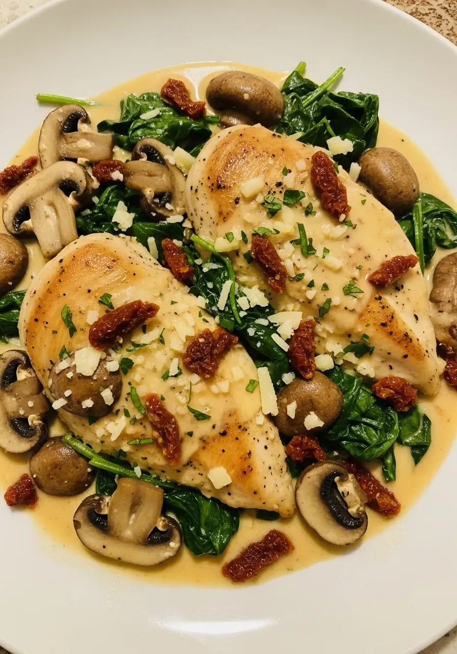 tuscan chicken with mushrooms