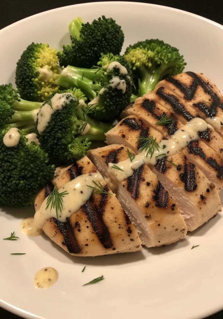 Grilled Chicken & Broccoli Bowls with Creamy Garlic Sauce 5 Grilled Chicken & Broccoli Bowls