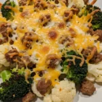 Keto Broccoli and Cauliflower Au Gratin With Sausage Delight 6 Keto Broccoli and Cauliflower Au Gratin