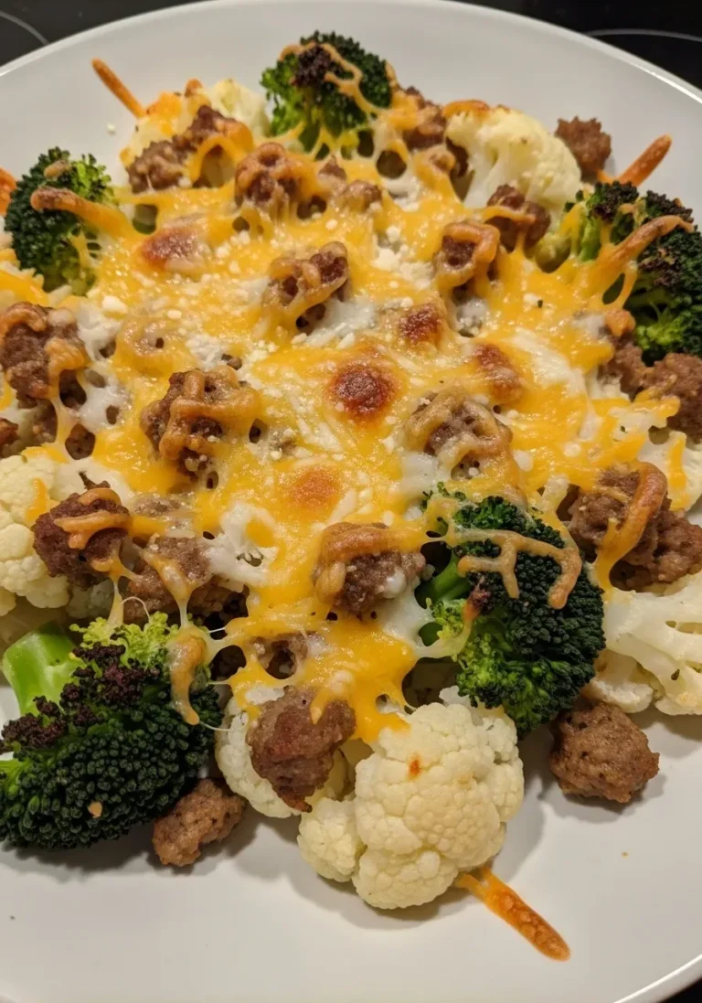 Keto Broccoli and Cauliflower Au Gratin With Sausage Delight 5 Keto Broccoli and Cauliflower Au Gratin