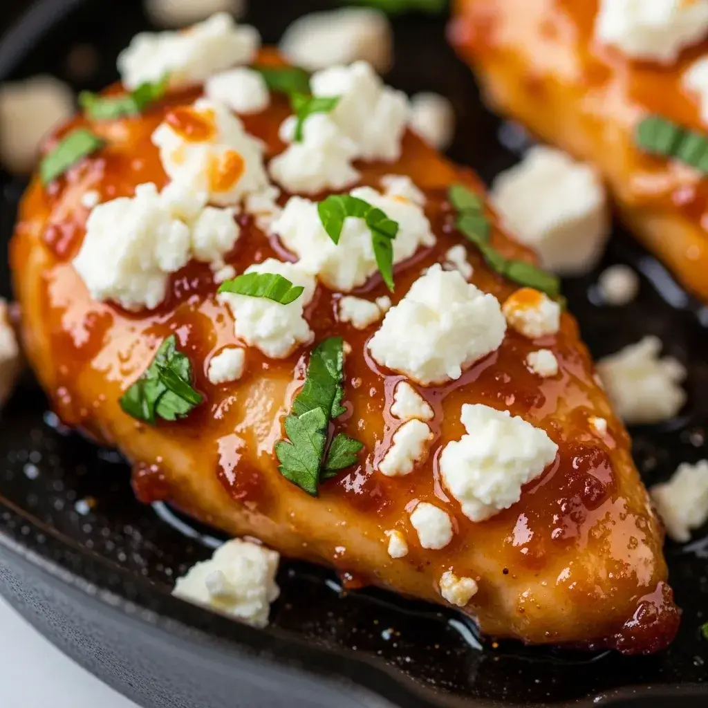 Hot Honey Feta Chicken 12 hot honey feta chicken in cast iron