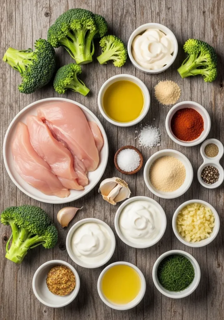 Grilled Chicken & Broccoli Bowls with Creamy Garlic Sauce 7 Grilled Chicken & Broccoli Bowls
