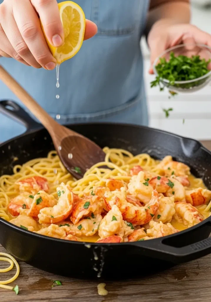 Buttered Lobster Pasta 8 Buttered Lobster Pasta