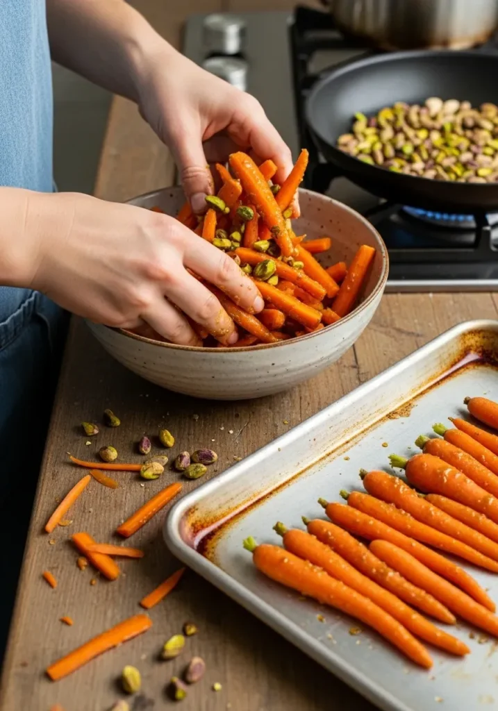 Miso Roasted Carrots with Pistachios 8 Miso Roasted Carrots with Pistachios