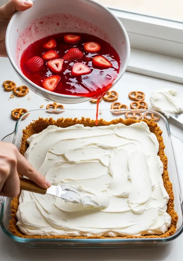 Strawberry Pretzel Salad 8 strawberry pretzel salad