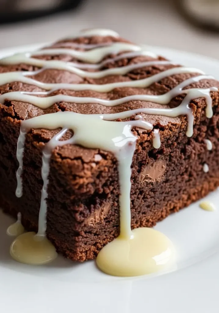 Chocolate Brownie with Condensed Milk 9 chocolate brownie with condensed milk