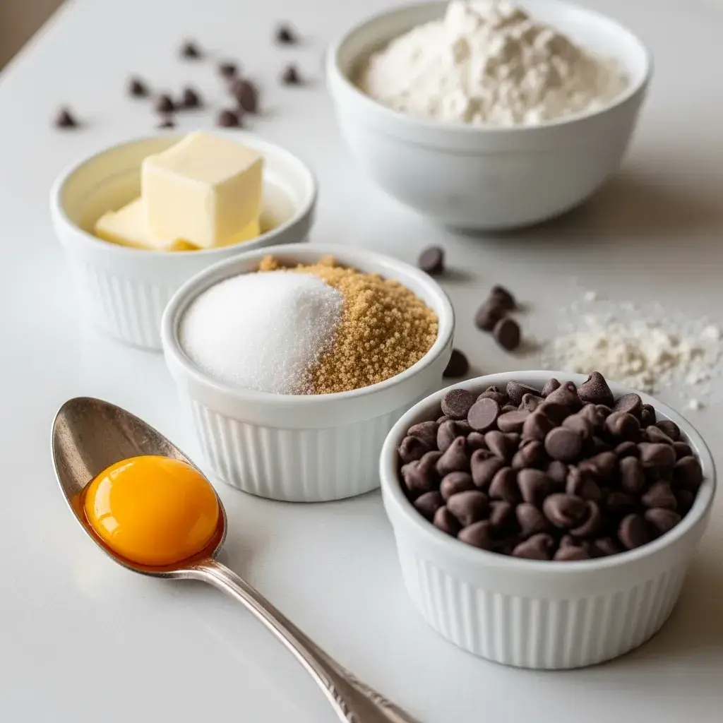 15-Minute Air Fryer Mug Cookie 9 ingredients for a single mug cookie