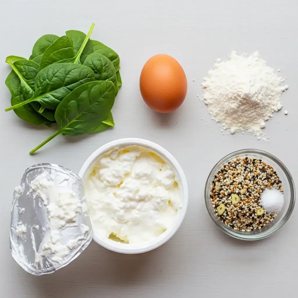 Spinach And Cottage Cheese Flagels 9 basket of spinach cottage cheese flagels close up