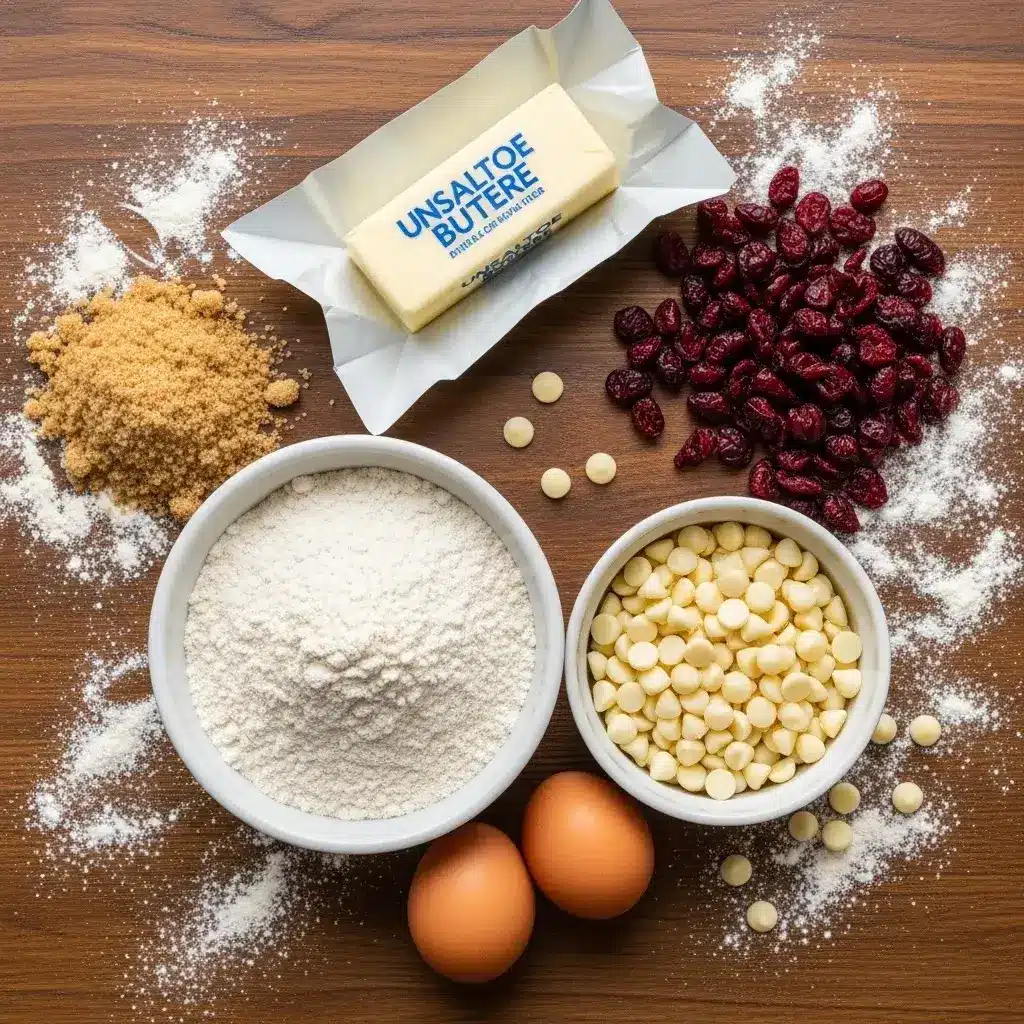 White Chocolate Cranberry Cookies 9 ingredients for white chocolate cranberry cookies