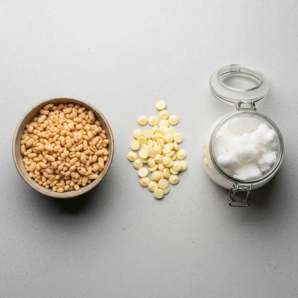 White Chocolate Rice Krispie Cakes 9 melting white chocolate for cereal treats