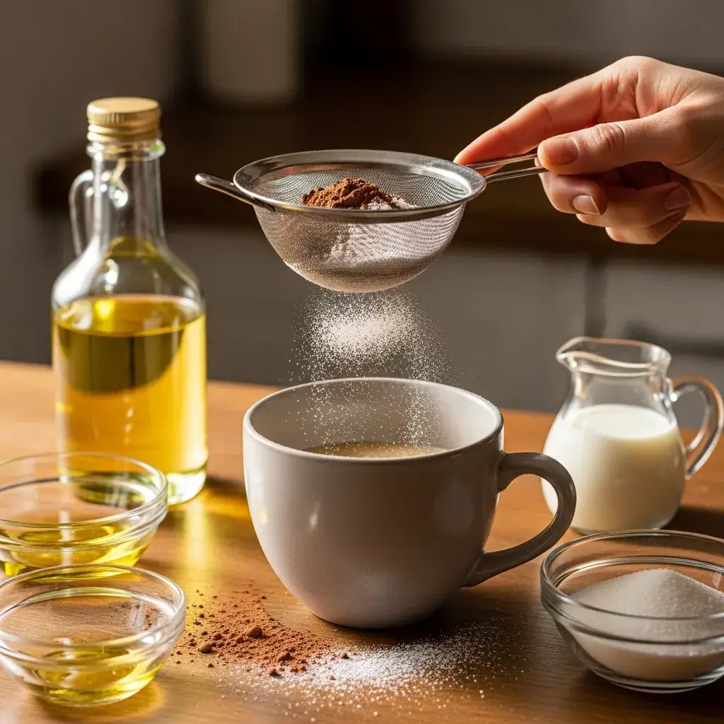 Easy Brownie Recipe in a Mug 8 mug-brownie-ingredients