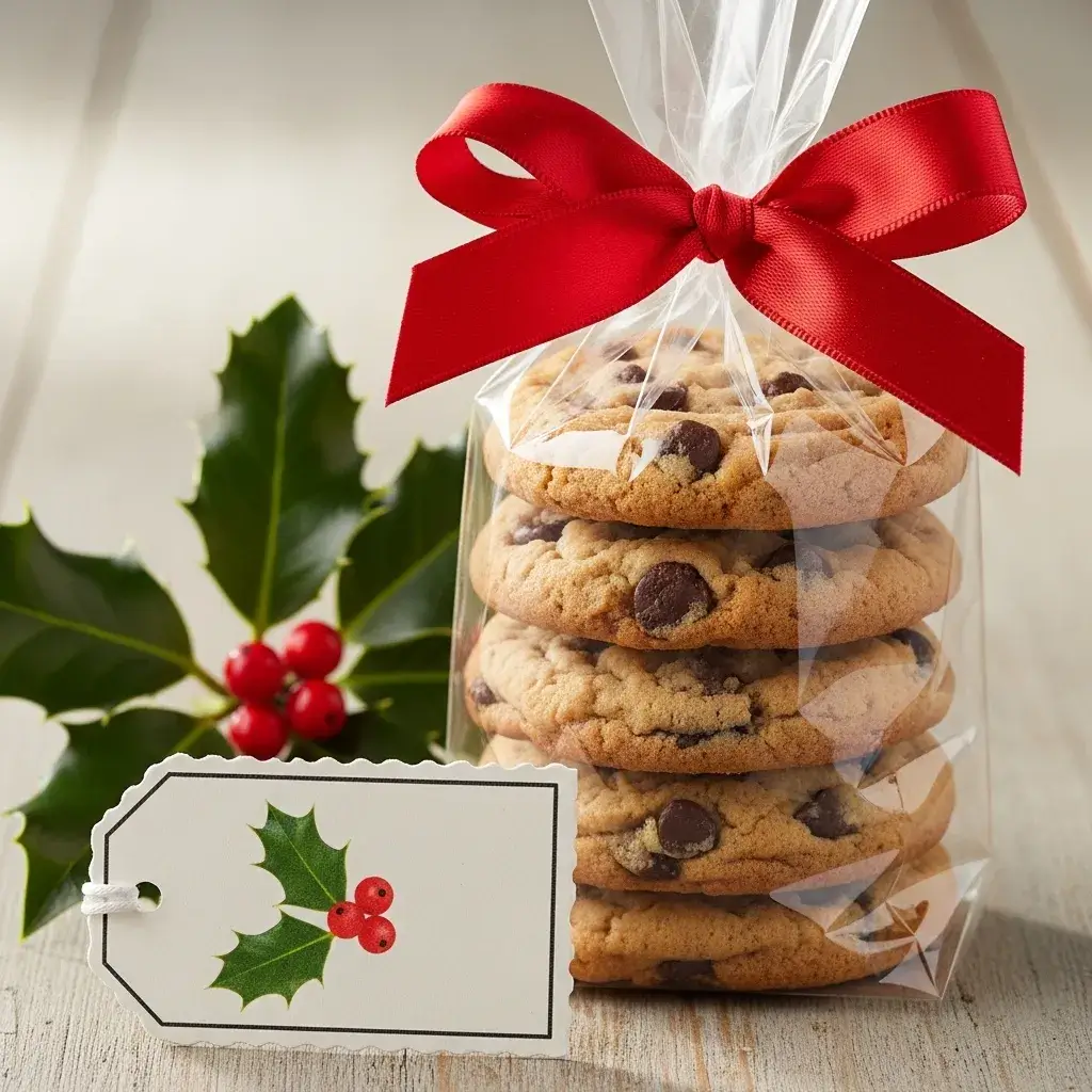 White Chocolate Cranberry Cookies 13 white chocolate cranberry cookies packaged for gifting