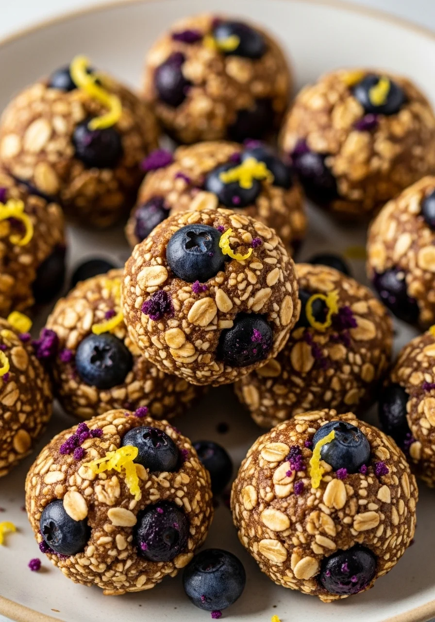 Sweet Lemon Blueberry Protein Bites