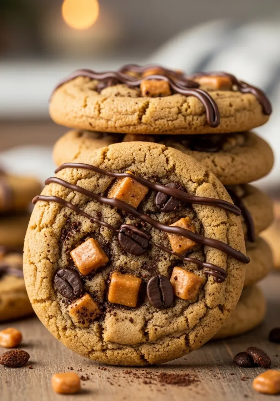 Brown Butter Coffee Toffee Cookies