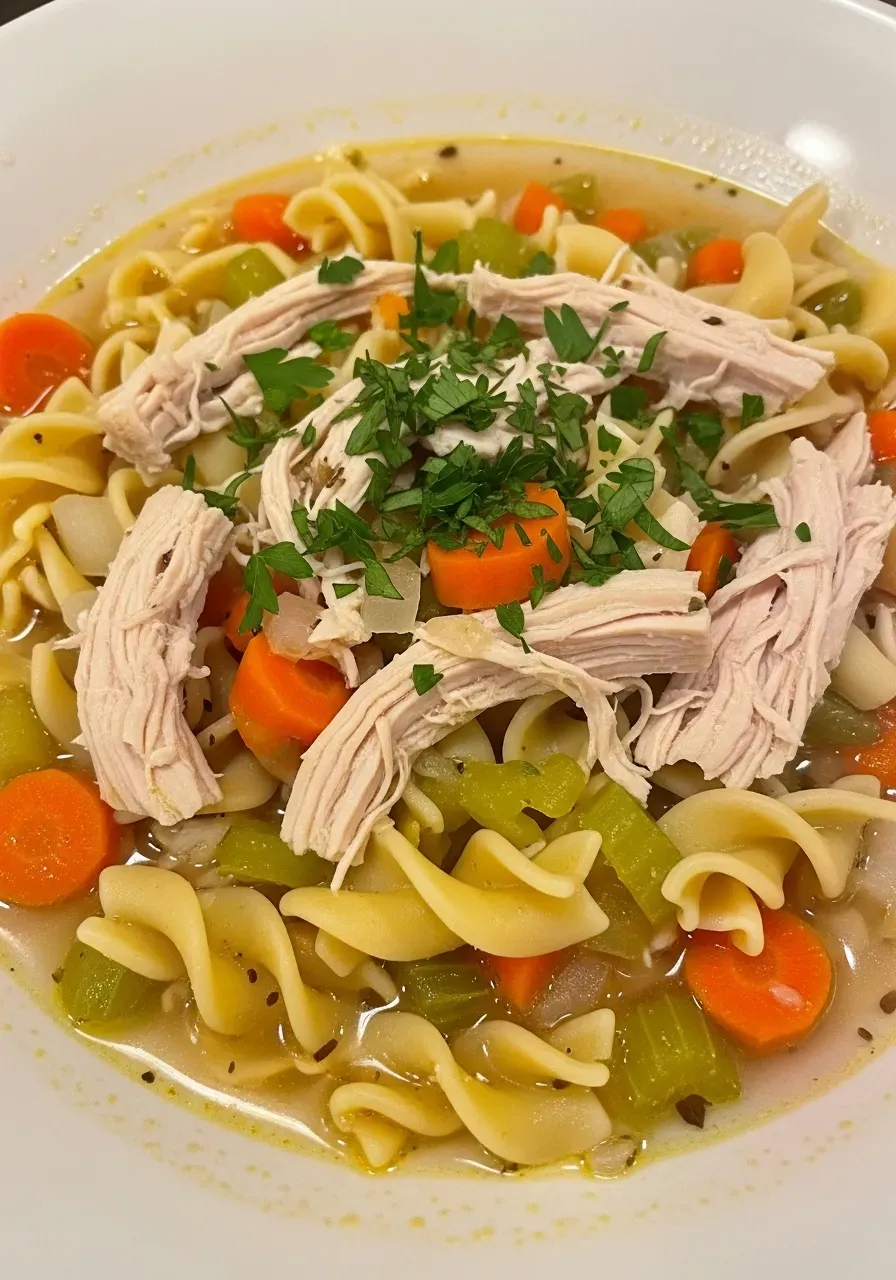 Crockpot chicken noodle soup