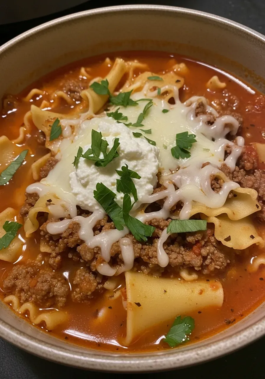 Crockpot lasagna soup