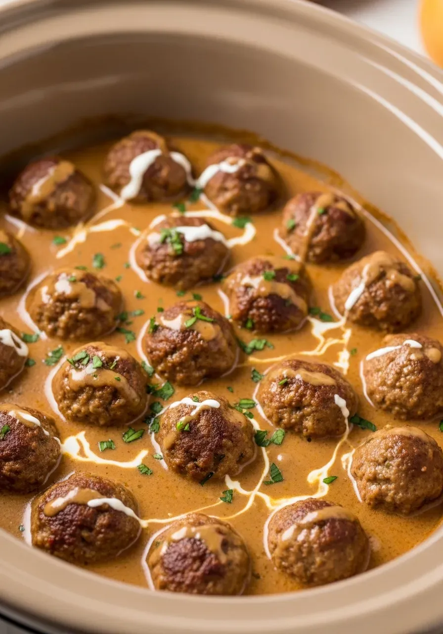 Crockpot Swedish meatballs