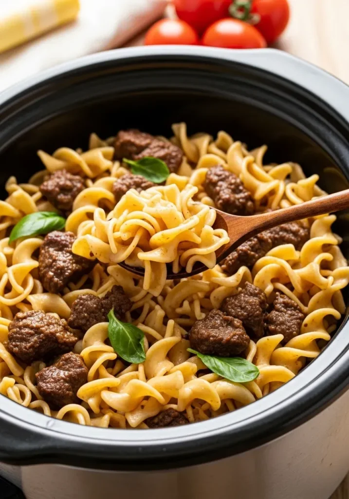 beef and noodles crockpot​