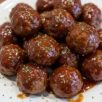 Crockpot BBQ meatballs 6 Crockpot BBQ meatballs