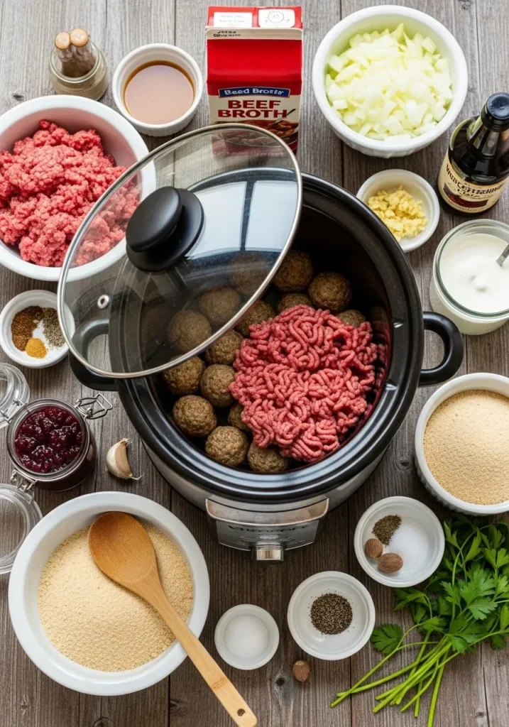 Crockpot Swedish meatballs 2 Crockpot Swedish meatballs