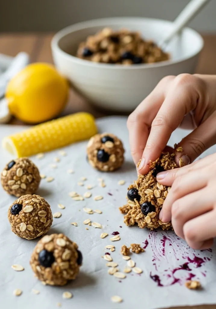 Sweet Lemon Blueberry Protein Bites 8 Sweet Lemon Blueberry Protein Bites