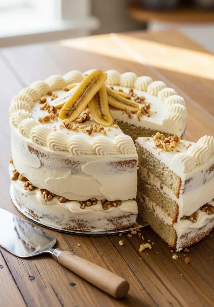 Banana Walnut Cream Cake 9 Banana Walnut Cream Cake