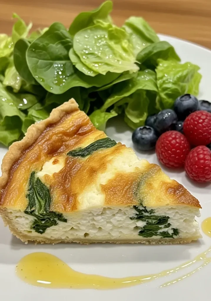 Cottage Cheese and Spinach Crustless Quiche 9 cottage Cheese and Spinach Crustless Quiche
