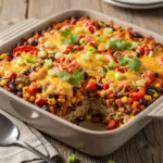 Hearty Brown Rice and Black Bean Casserole