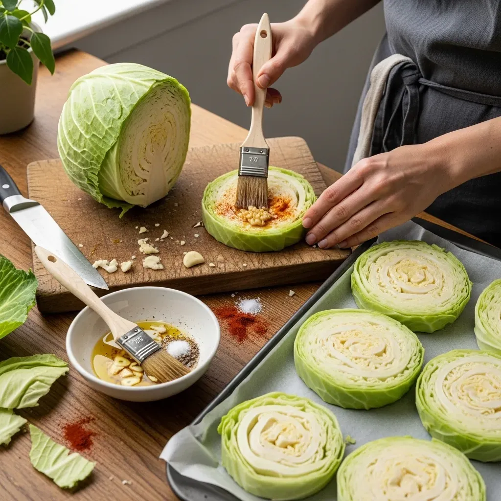 Roasted Cabbage Steaks 8 roasted cabbage steaks