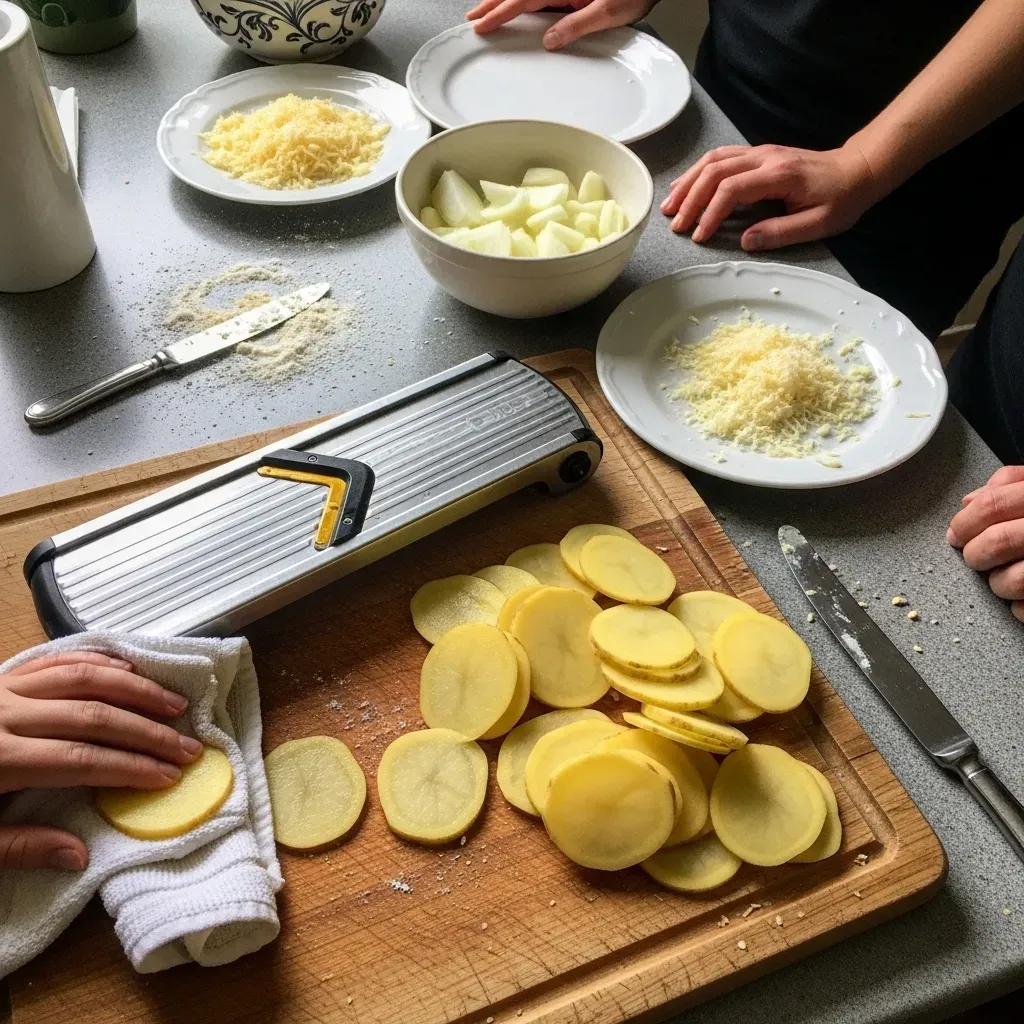 Golden Irish Pan Haggerty Potatoes