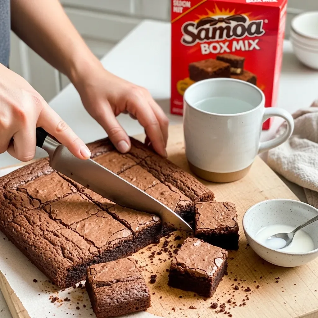 Samoa Box Mix Brownies