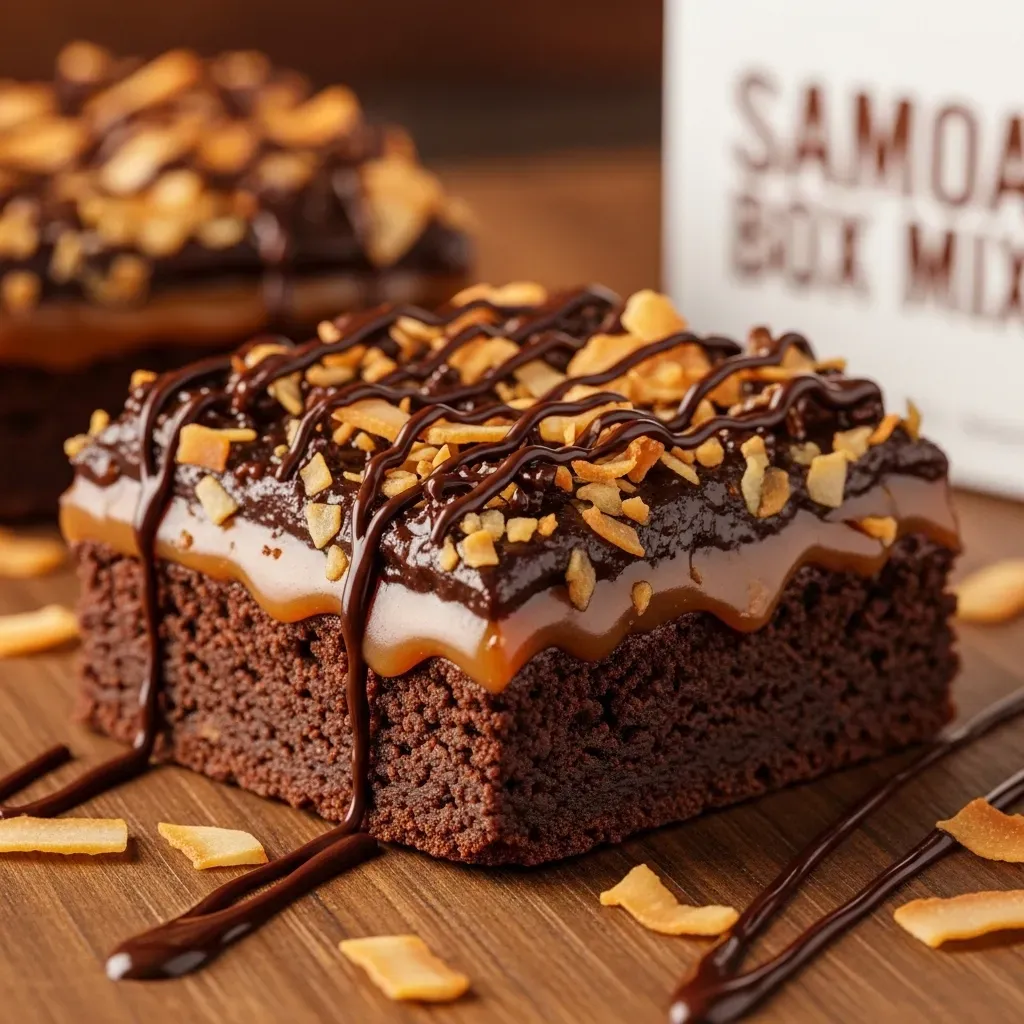 Samoa Box Mix Brownies