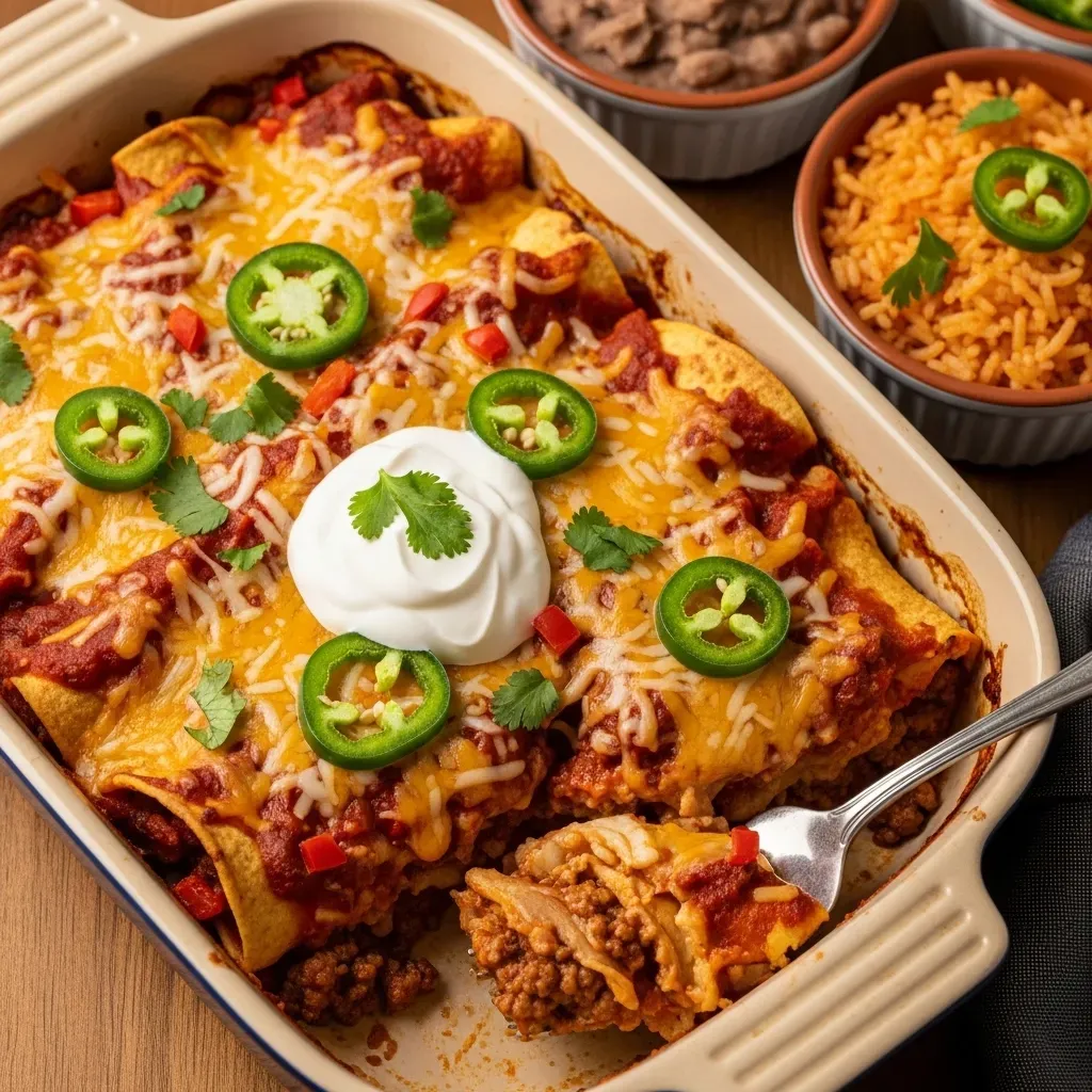 Tasty Beef Enchilada Casserole 9 Tasty Beef Enchilada Casserole