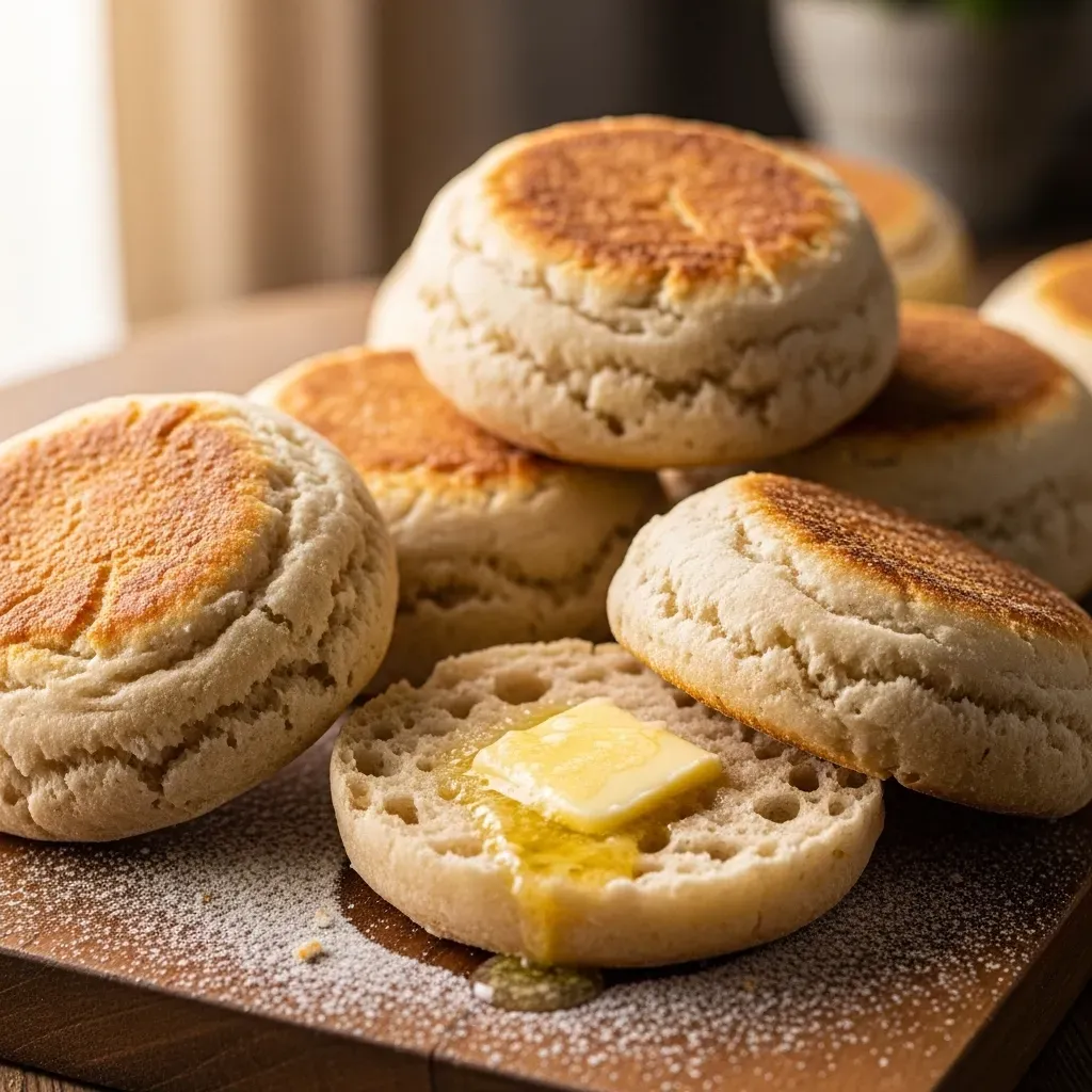 Sourdough English Muffins 9 Sourdough English Muffins