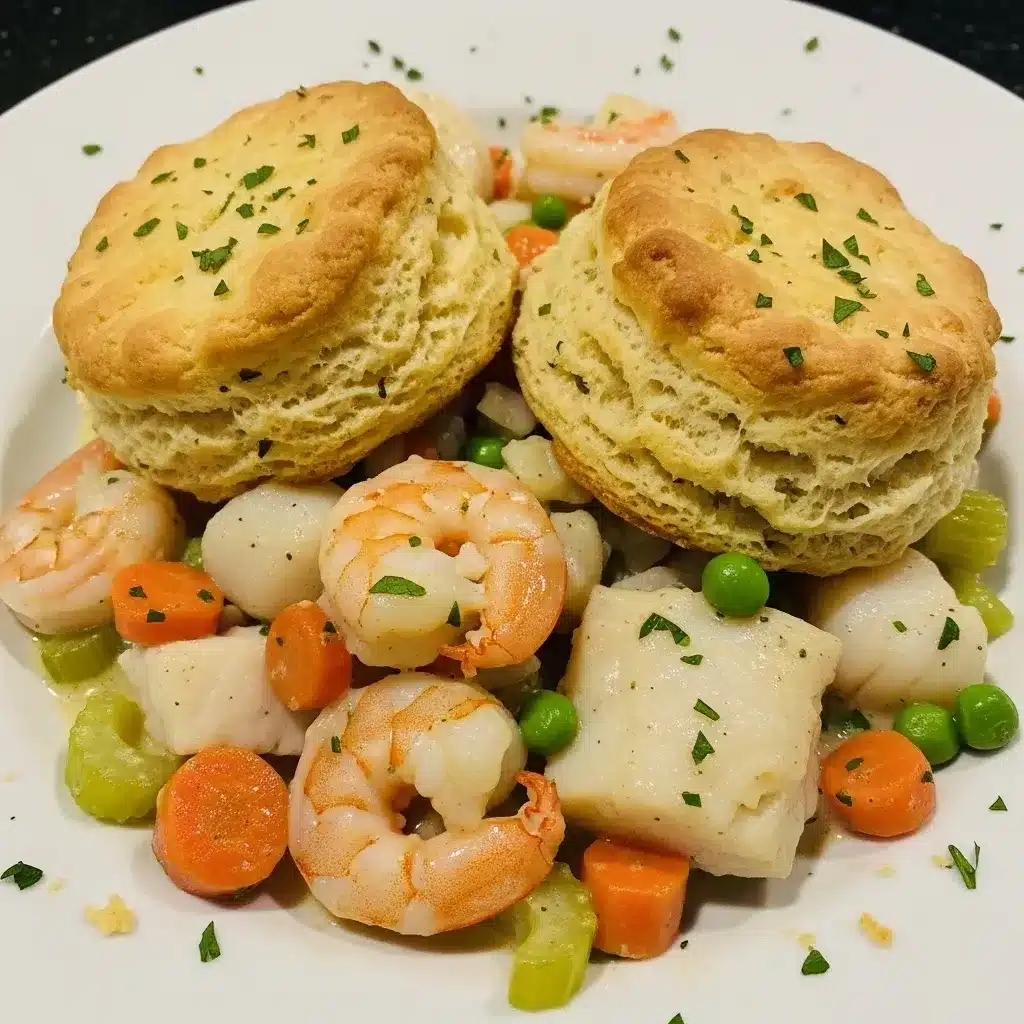 Cheddar Bay Biscuit Seafood Pot Pie