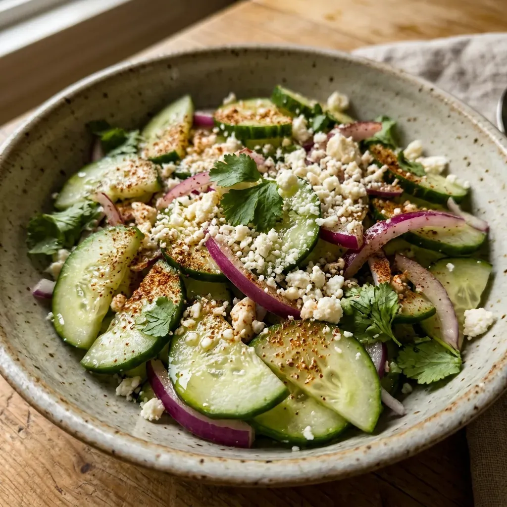 Homemade Mexican Cucumber Salad