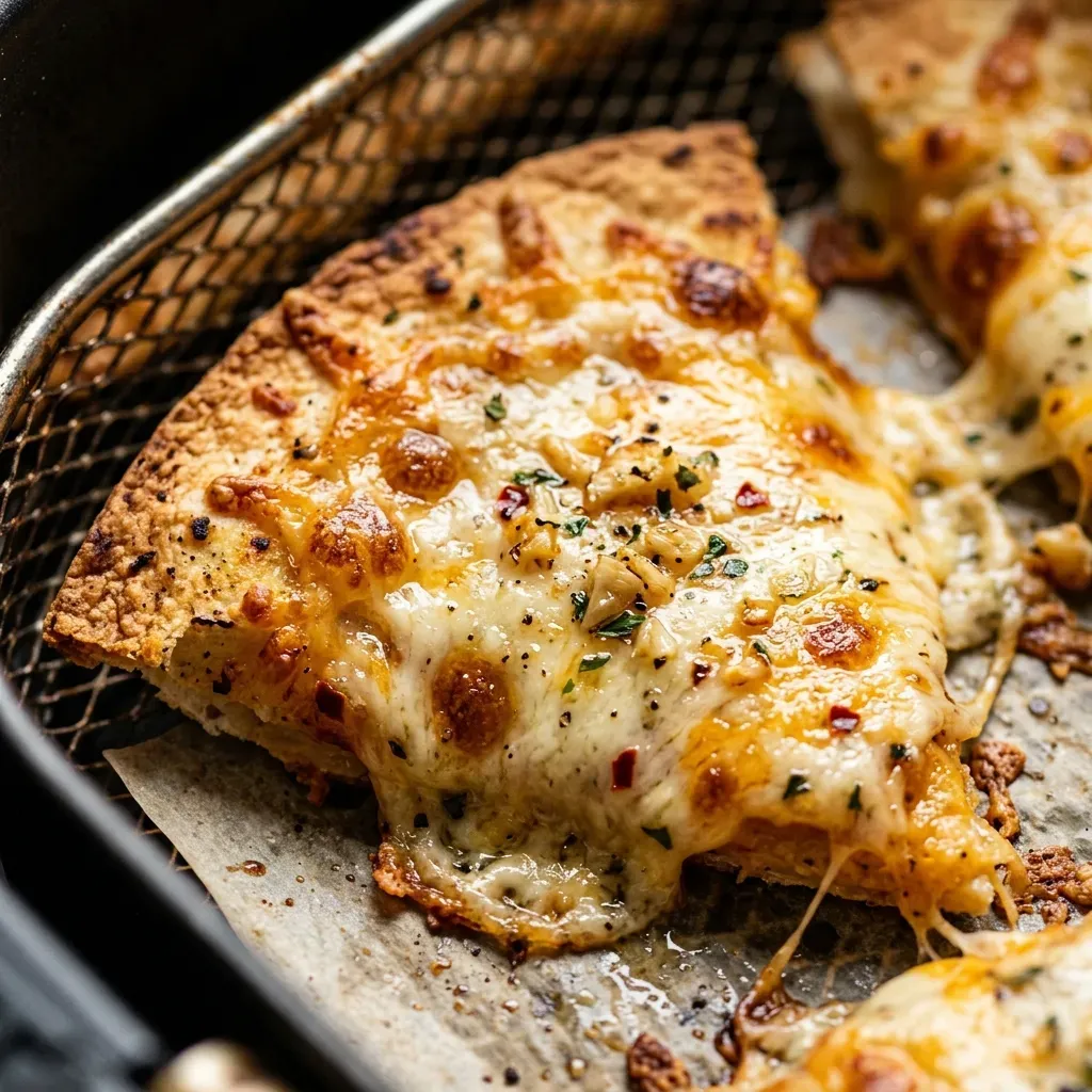 Cheesy Tortilla Garlic Bread Air Fryer