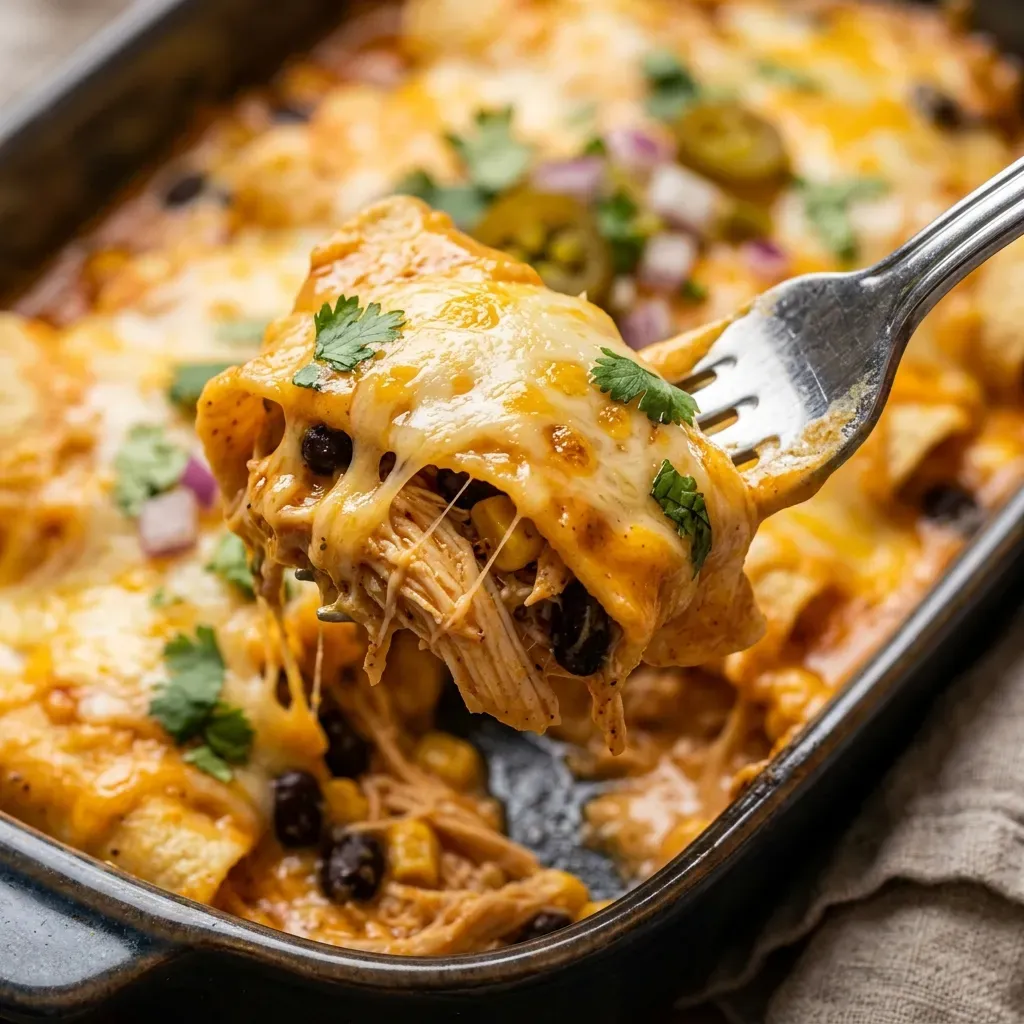 Queso Chicken Enchiladas