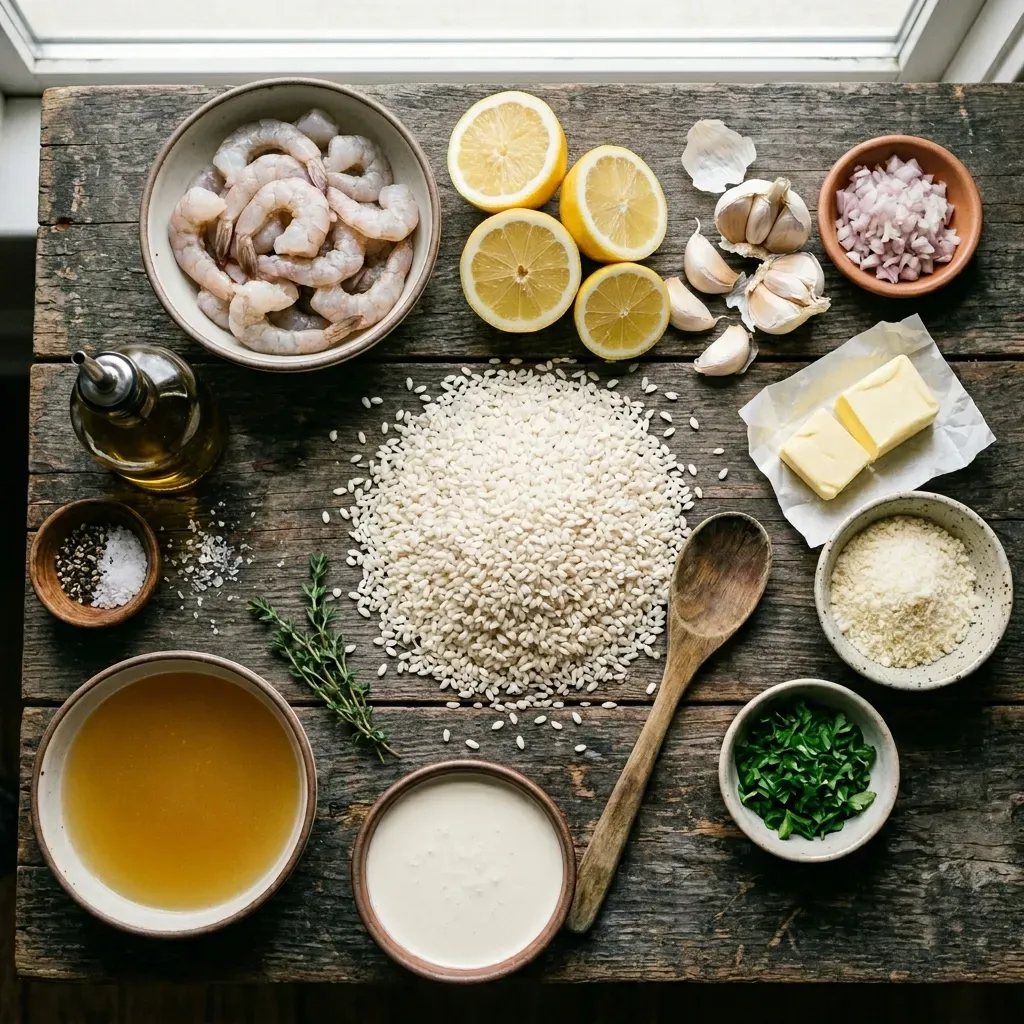 Creamy Lemon Garlic Shrimp Risotto