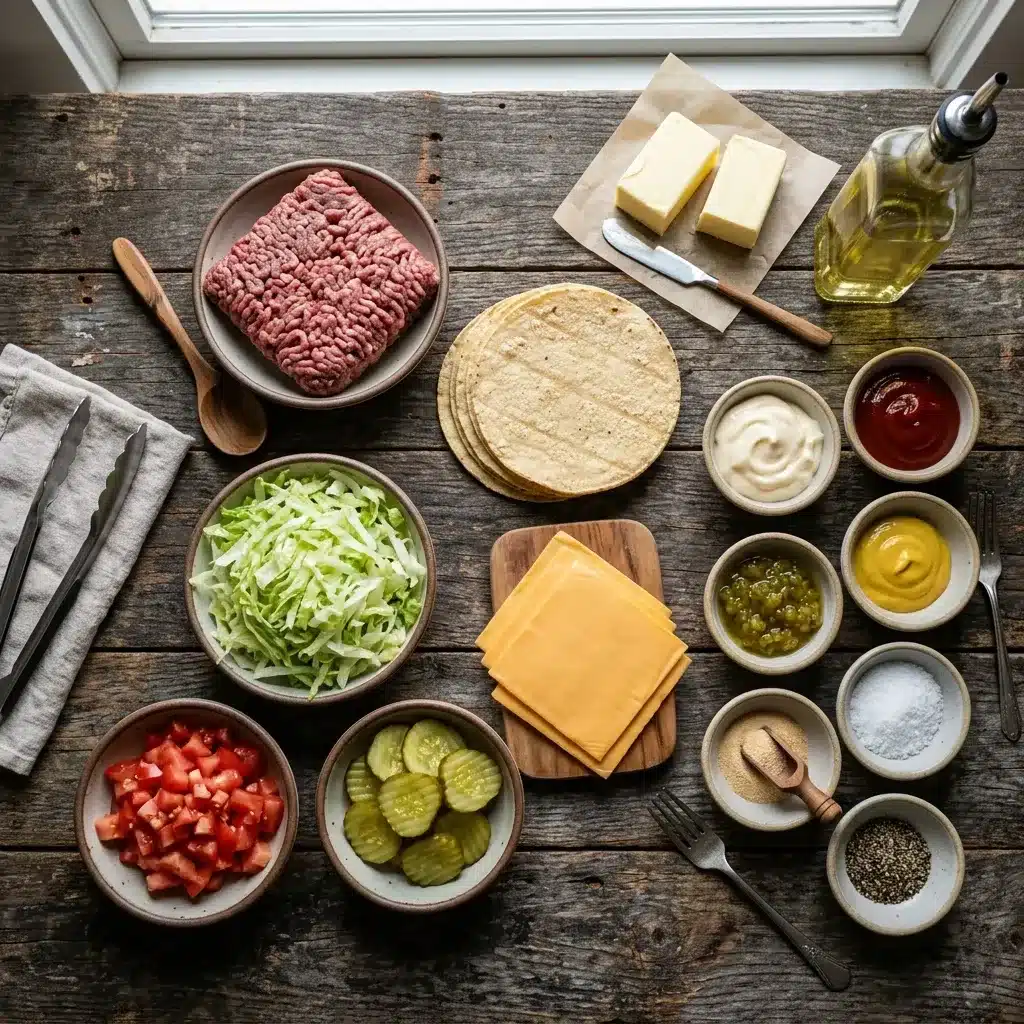 Crispy Smash Burger–Style Tacos with Special Sauce