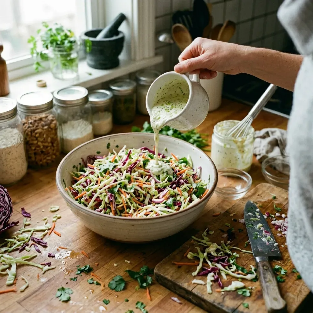 Dairy-Free Mexican Coleslaw With Cilantro Lime Dressing