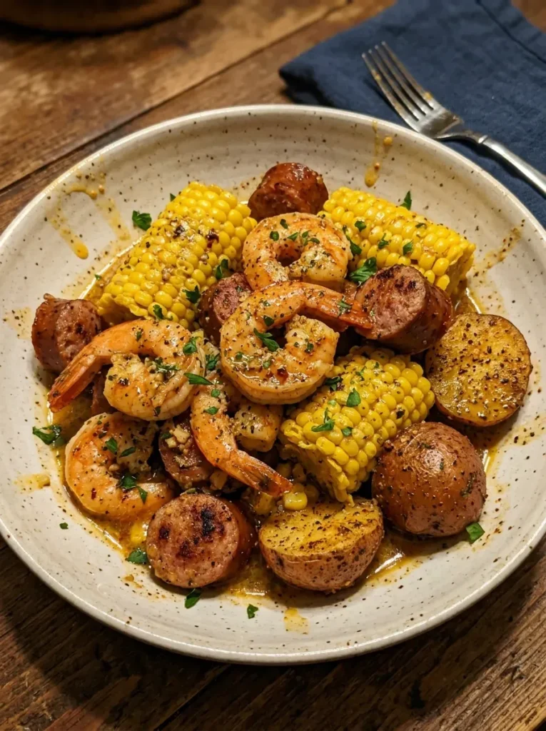 Cajun Seafood Boil with Garlic Butter Sauce