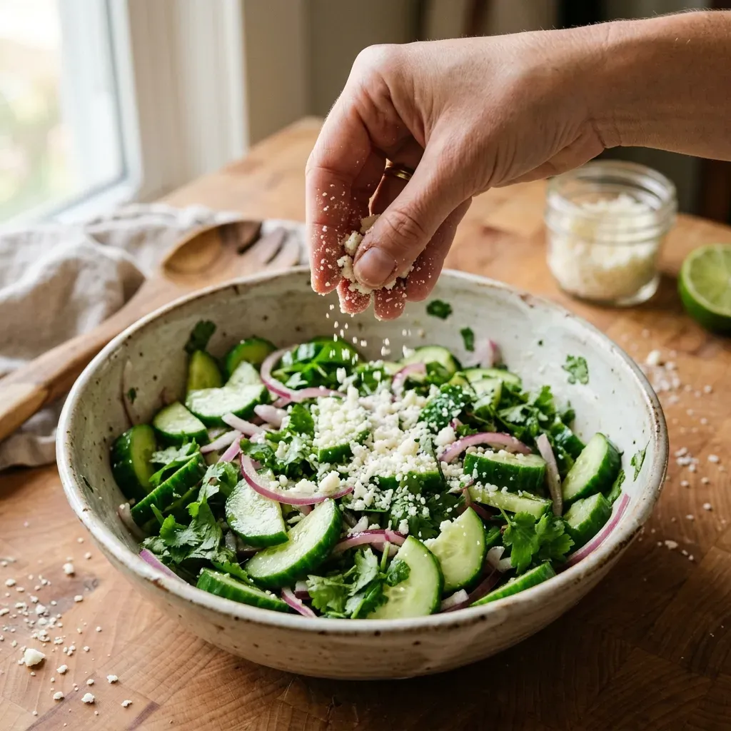 Homemade Mexican Cucumber Salad