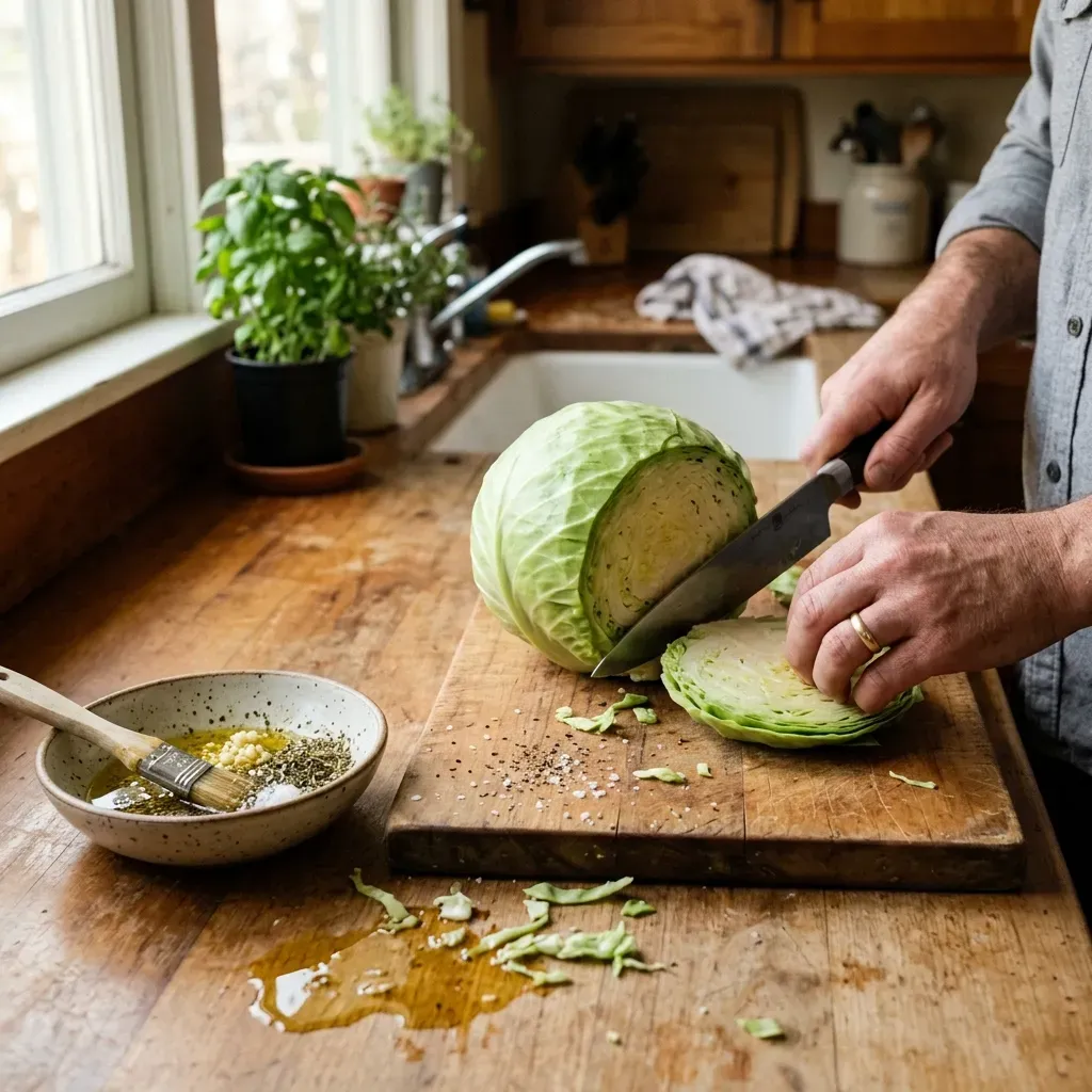 cabbage steak in air fryer
