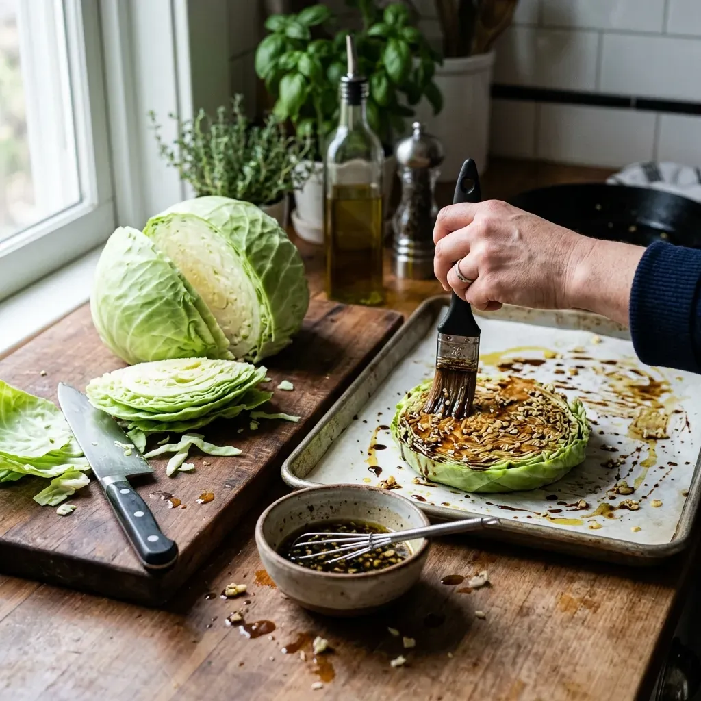 balsamic cabbage steak recipe